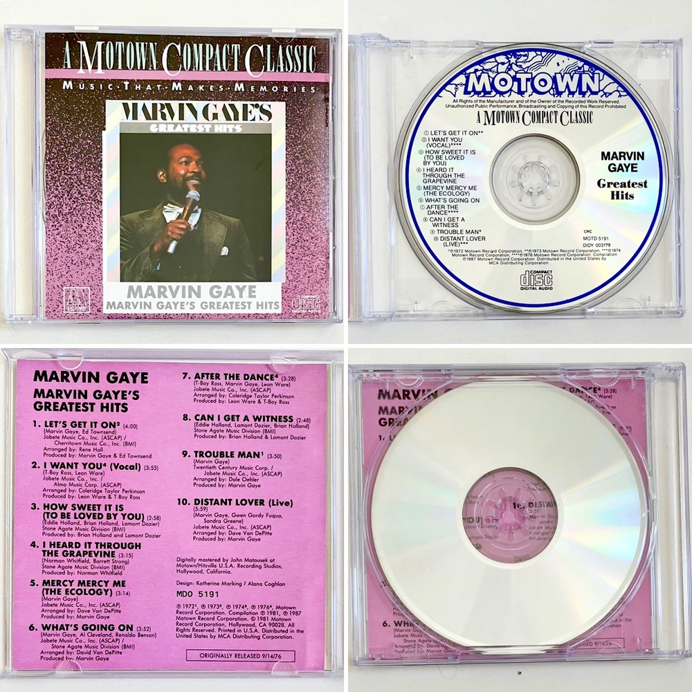 Marvin Gaye, Marvin Gaye's Greatest Hits ,Audio CD, Pre-owned, 1981, Motown